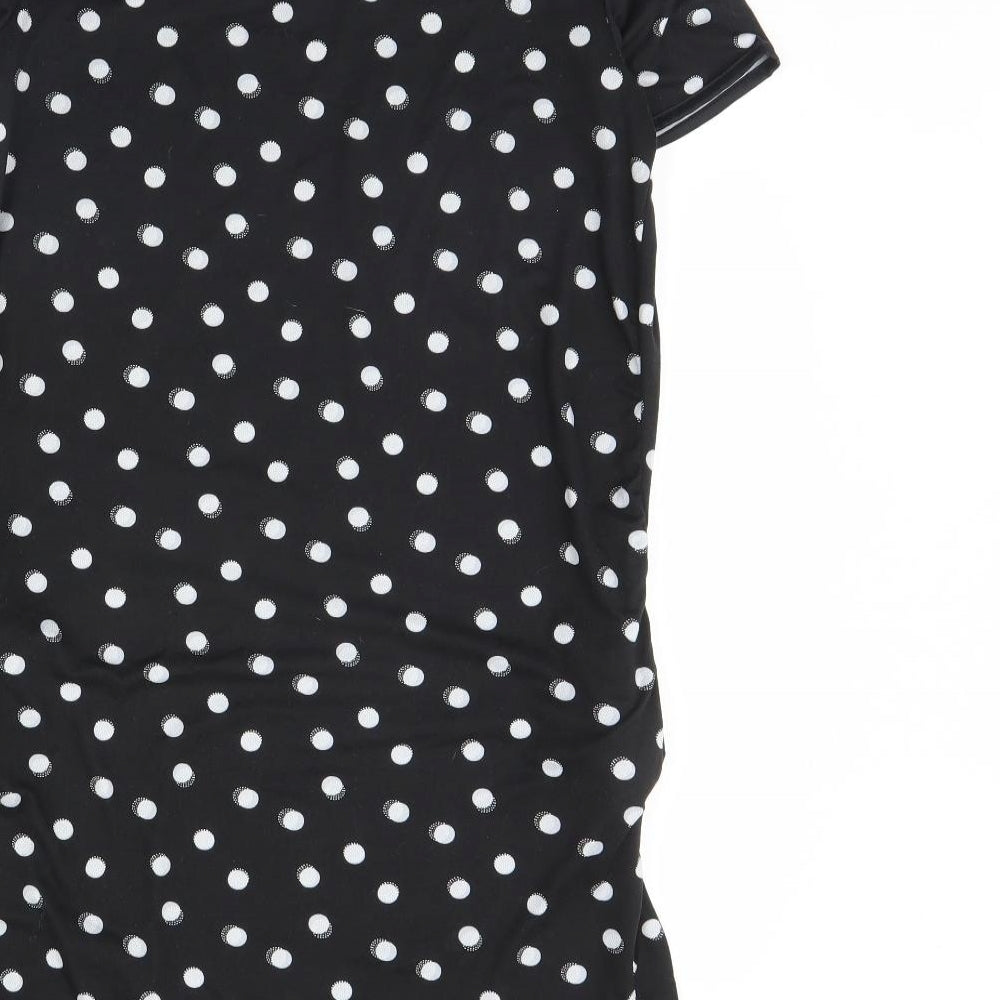 Paraphrase Womens Black Polka Dot  Mini  Size S