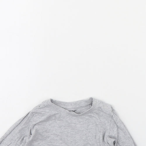 Lulipu Baby Grey   Basic T-Shirt Size 12 Months