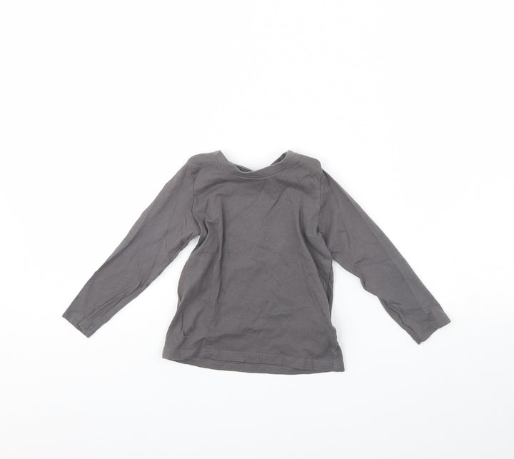 Lulipu Baby Grey Basic T-Shirt Size 12 Months