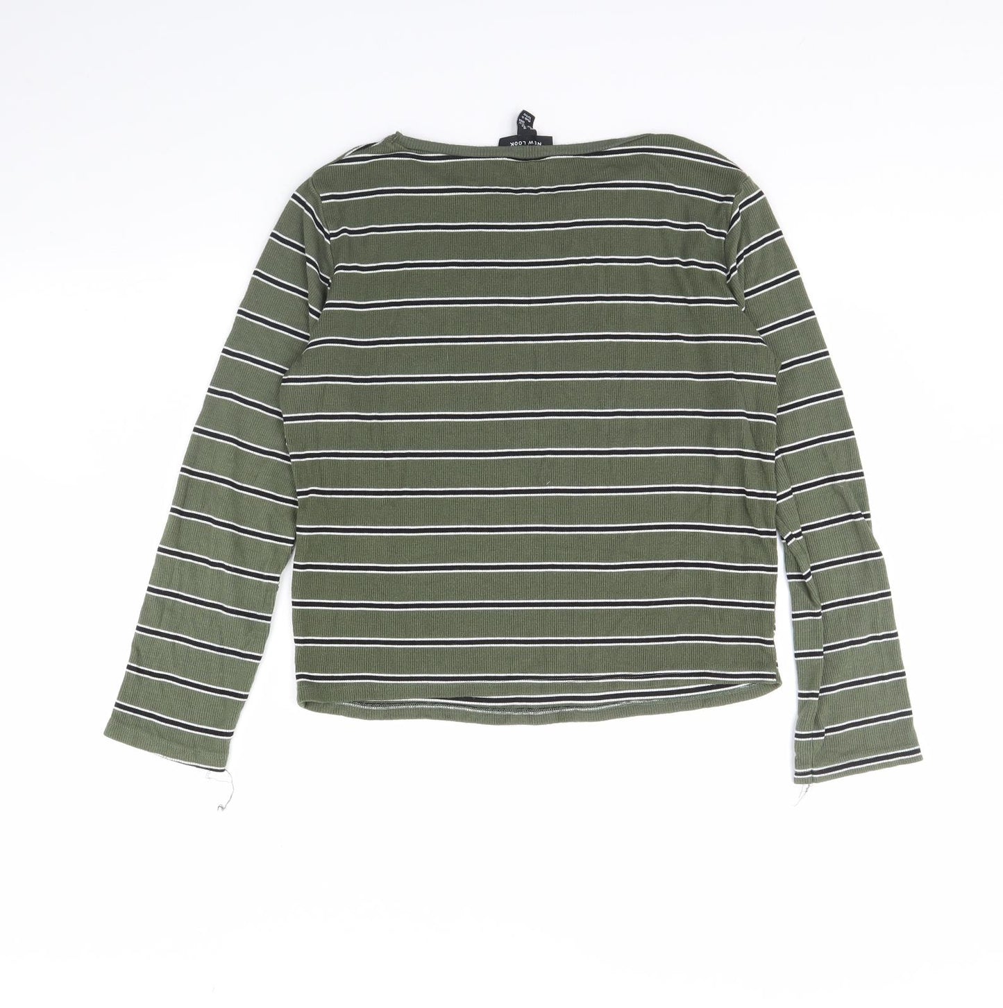 New look  Womens Green Striped  Basic Blouse Size 16