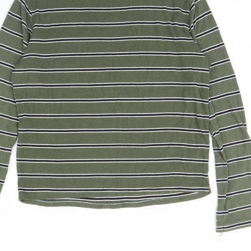 New look  Womens Green Striped  Basic Blouse Size 16