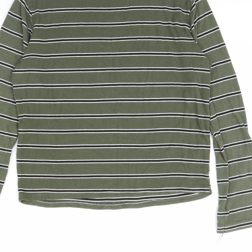 New look  Womens Green Striped  Basic Blouse Size 16
