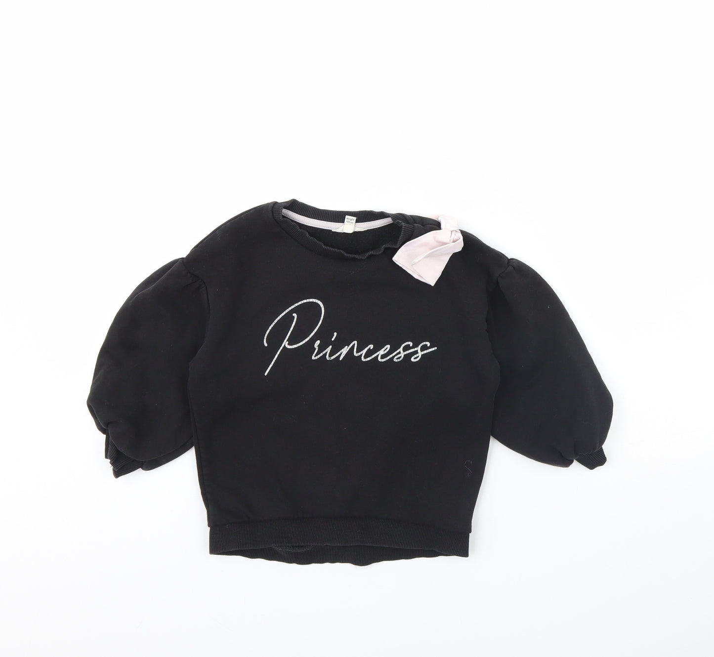 River Island Girls Black   Pullover Jumper Size 4 Years  - Princess
