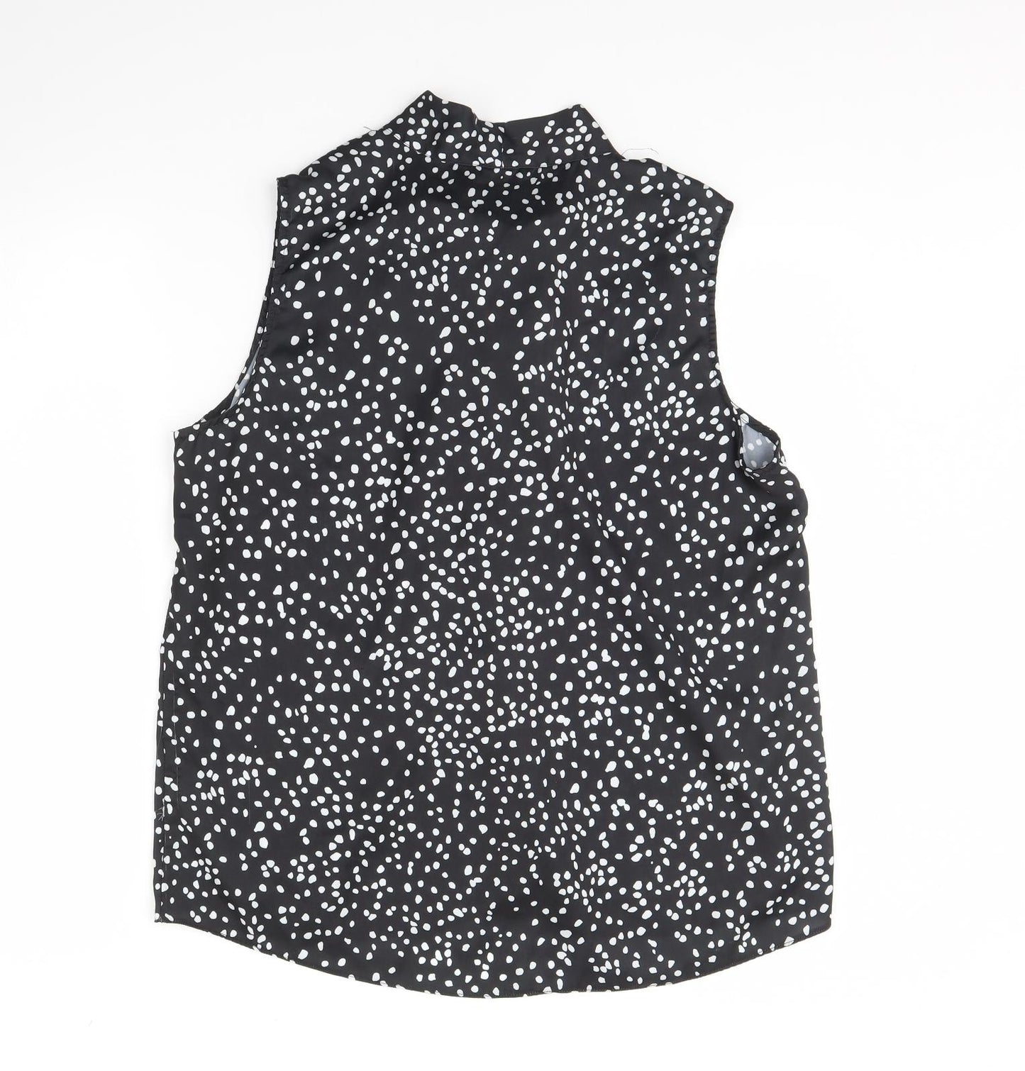 Select Womens Black Polka Dot  Basic Button-Up Size 16