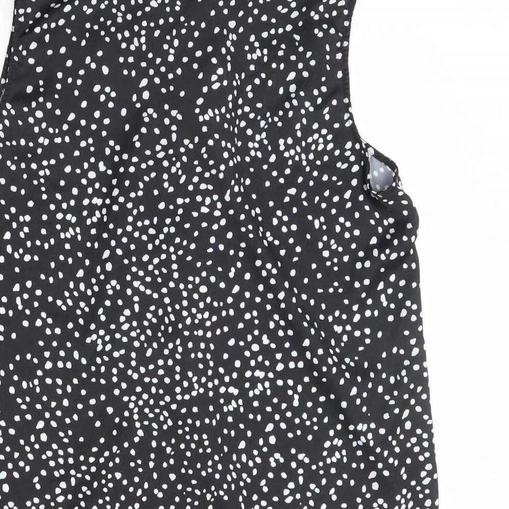 Select Womens Black Polka Dot  Basic Button-Up Size 16