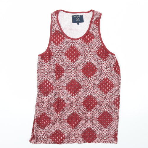 Twisted Soul Womens Red Fair Isle  Basic Tank Size L
