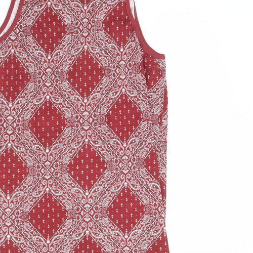 Twisted Soul Womens Red Fair Isle  Basic Tank Size L