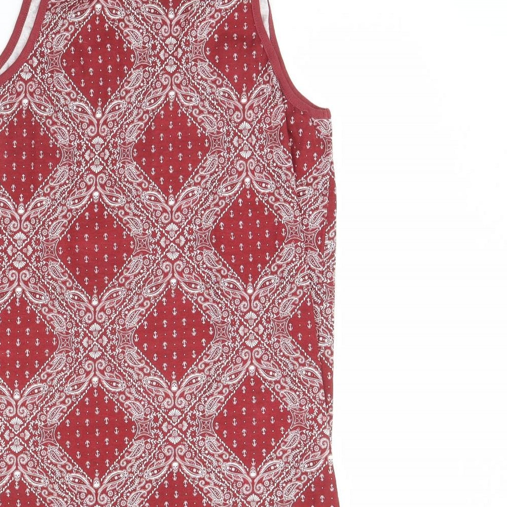 Twisted Soul Womens Red Fair Isle  Basic Tank Size L