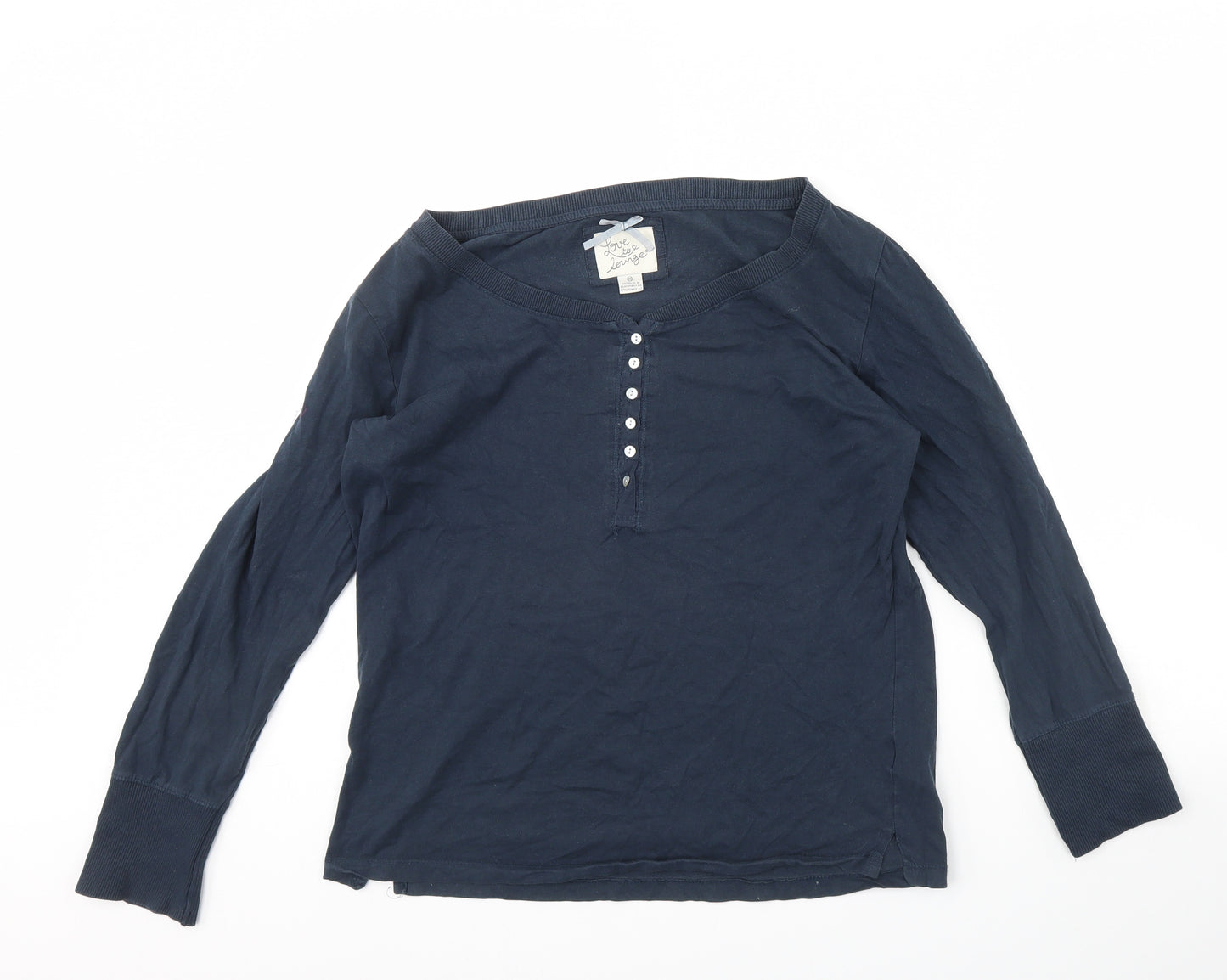 Love To Lounge Womens Blue Solid  Cami Pyjama Top Size M