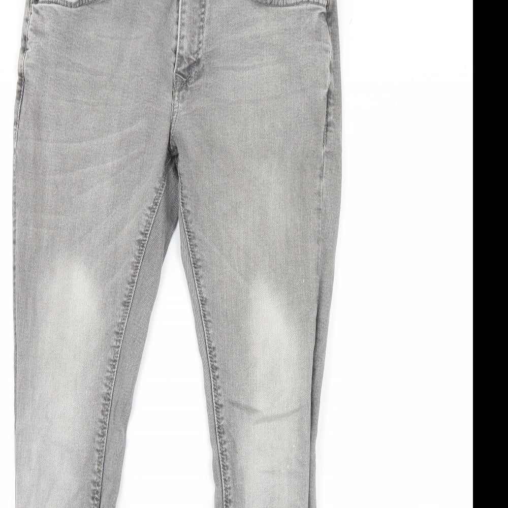 River Island Mens Grey  Denim Straight Jeans Size 32 L32 in
