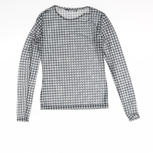 Daisy Street Womens Black Plaid  Basic Blouse Size 12