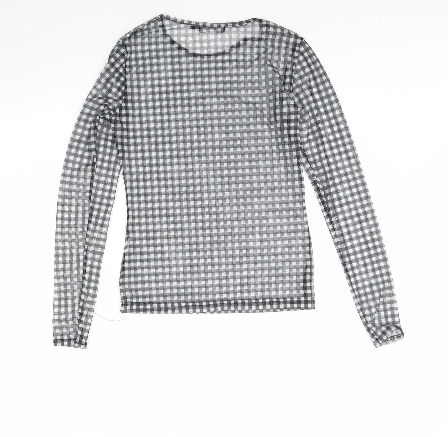 Daisy Street Womens Black Plaid  Basic Blouse Size 12
