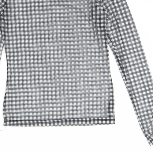 Daisy Street Womens Black Plaid  Basic Blouse Size 12