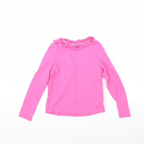 M&s Girls Pink   Basic Blouse Size 6 Years