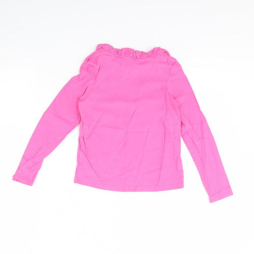 M&s Girls Pink   Basic Blouse Size 6 Years