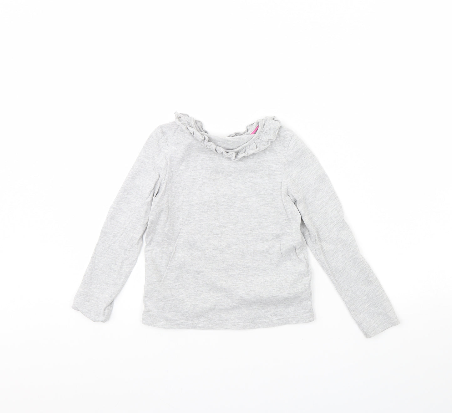 M&s Girls Grey   Basic T-Shirt Size 6 Years