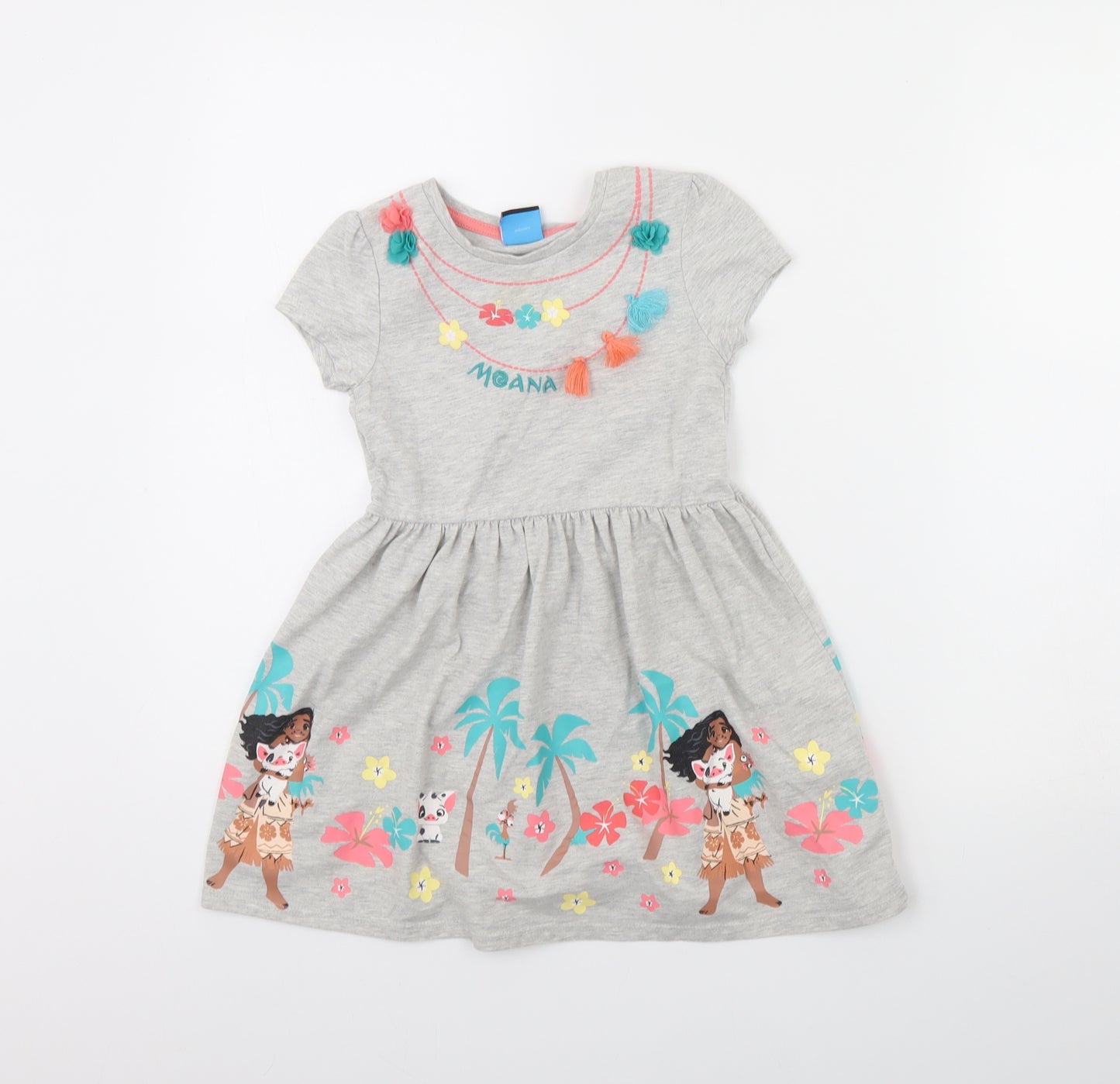 George Girls Grey   Fit & Flare  Size 5 Years  - Moana