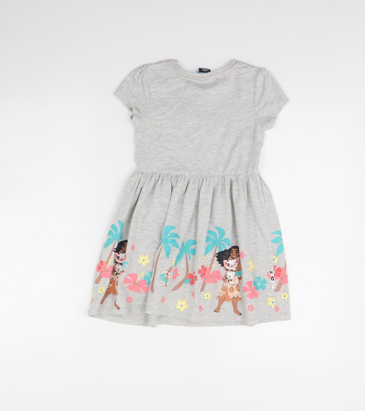 George Girls Grey   Fit & Flare  Size 5 Years  - Moana