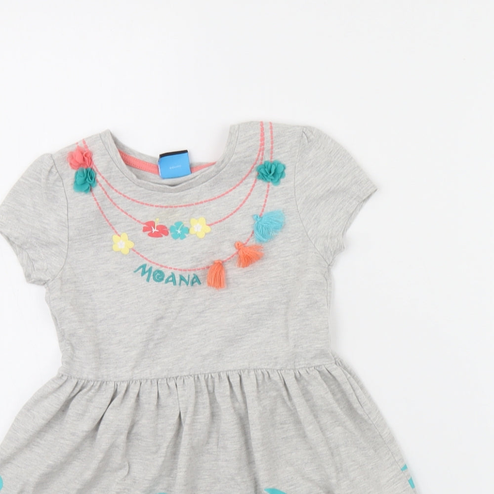 George Girls Grey   Fit & Flare  Size 5 Years  - Moana