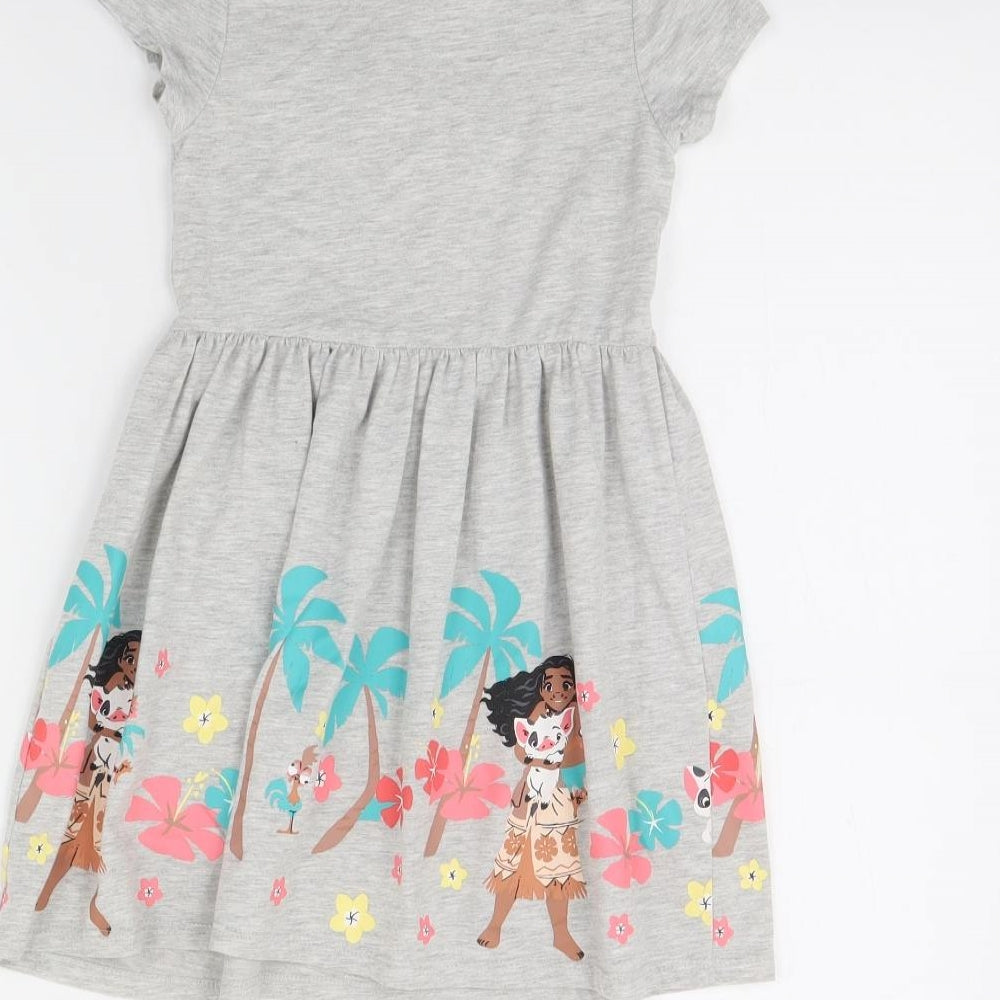 George Girls Grey   Fit & Flare  Size 5 Years  - Moana