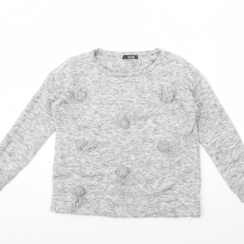 Quiz Womens Grey   Pullover Jumper Size M