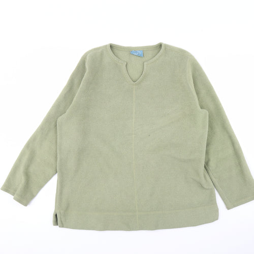 PSL Womens Green  Fleece Pullover Jumper Size 14