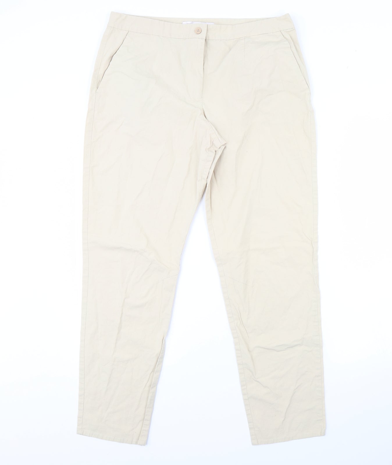 French Connection Womens Beige   Trousers  Size 14 L29 in