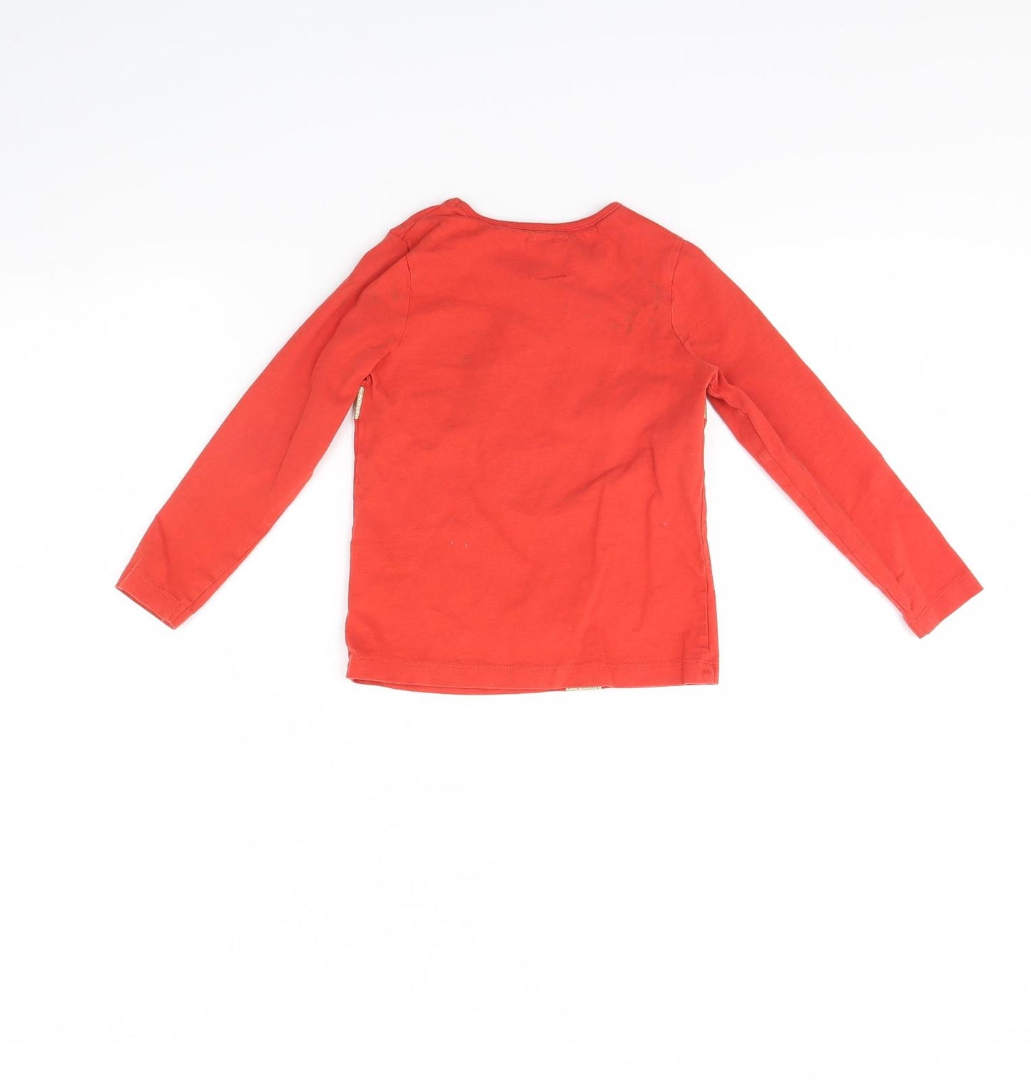 George Boys Red   Basic T-Shirt Size 4 Years  - Christmas