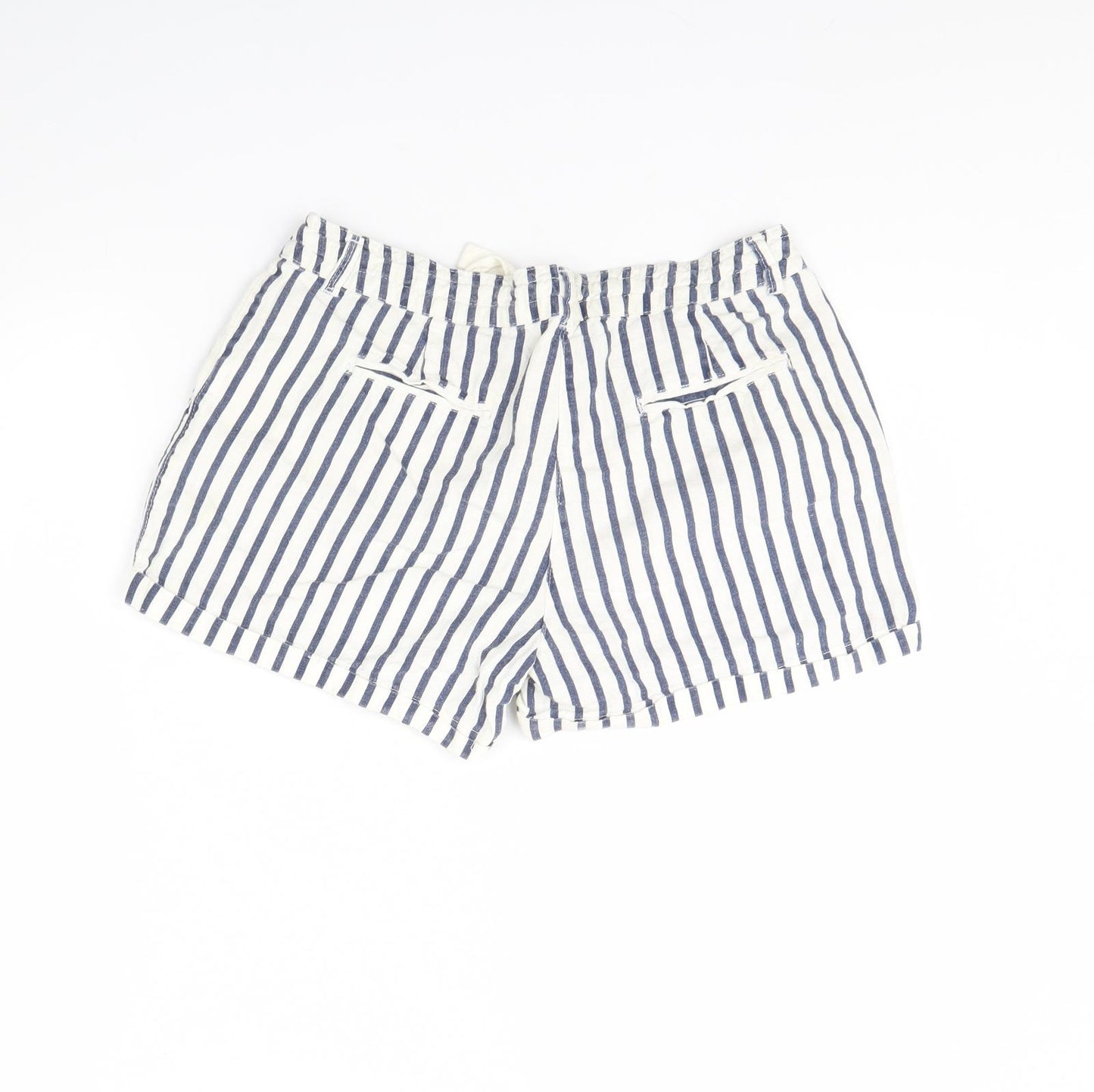 Denim & Co. Womens White Striped  Culotte Shorts Size 12