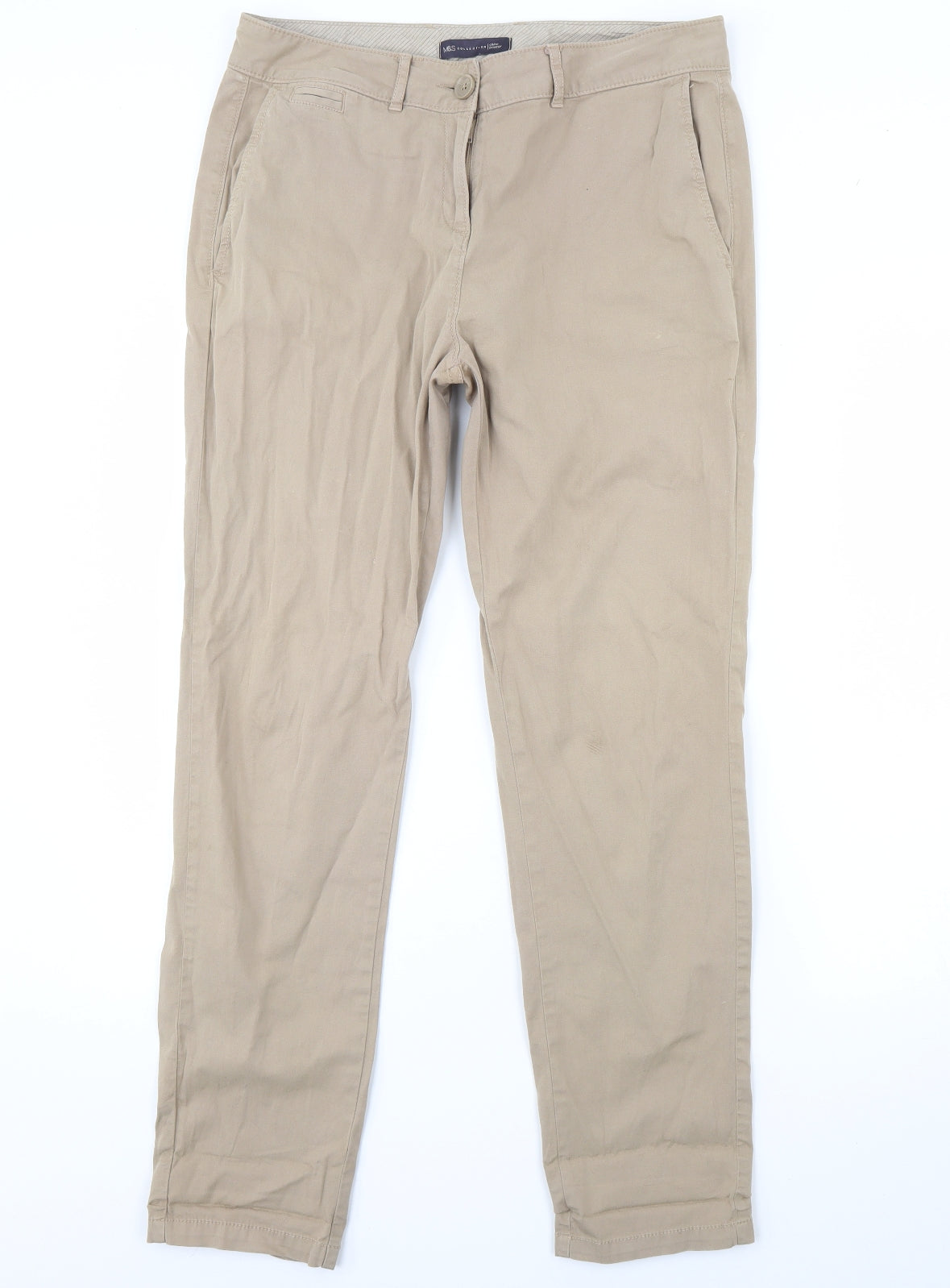 M&S Womens Brown   Trousers  Size 12 L31 in