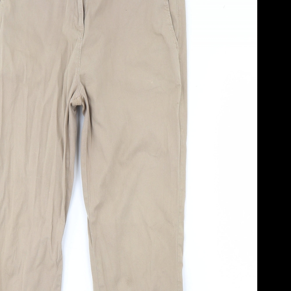 M&S Womens Brown   Trousers  Size 12 L31 in