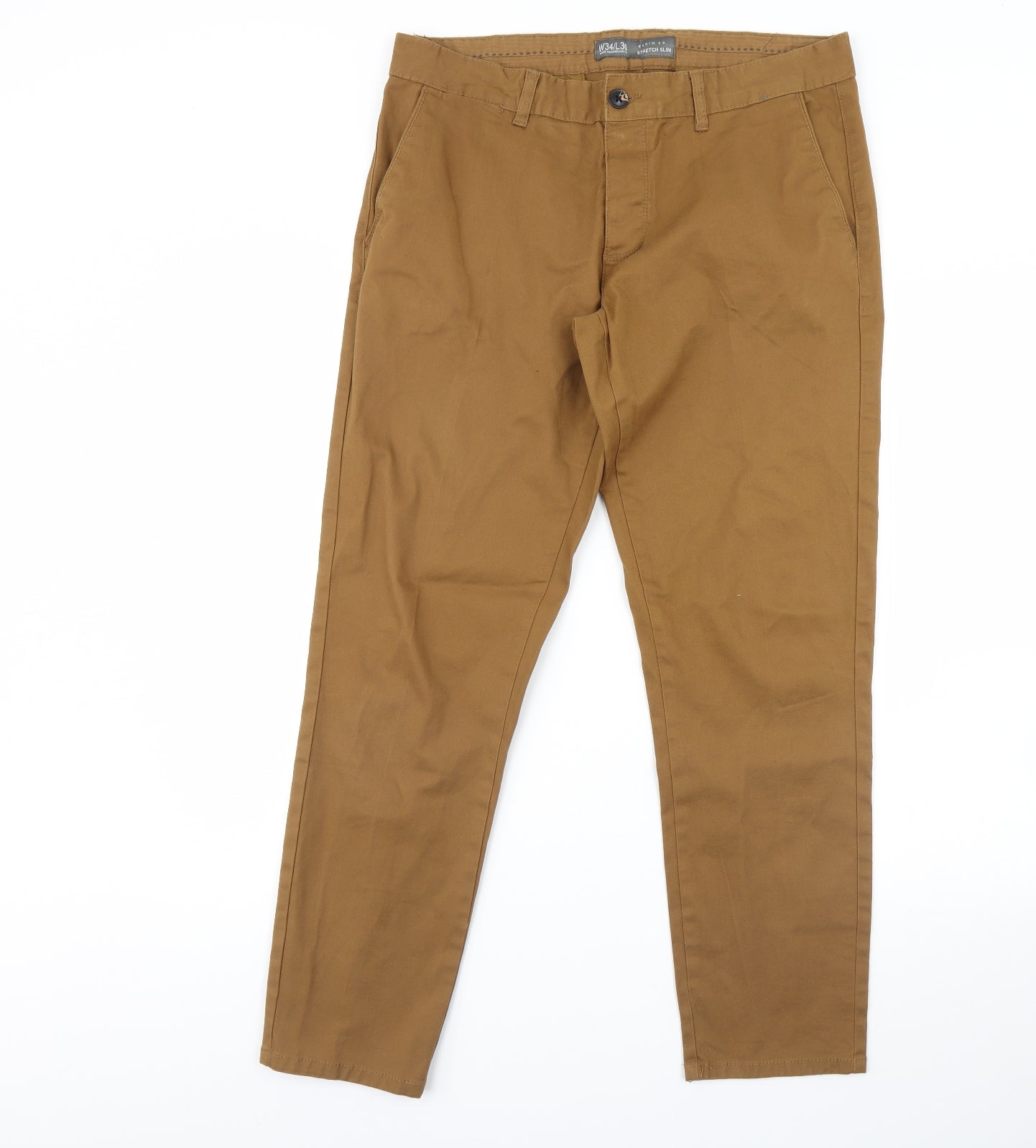 Denim & Co. Mens Brown   Trousers  Size 34 L30 in