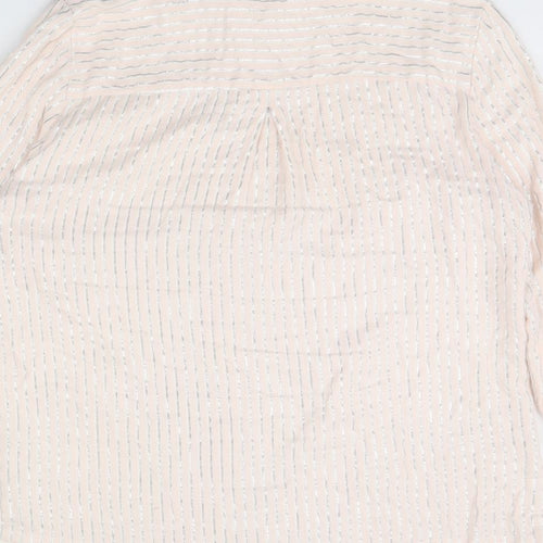 Bonmarche Womens Pink Striped  Basic Button-Up Size 18