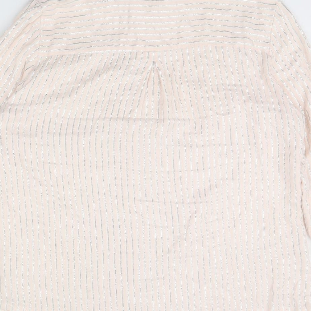 Bonmarche Womens Pink Striped  Basic Button-Up Size 18