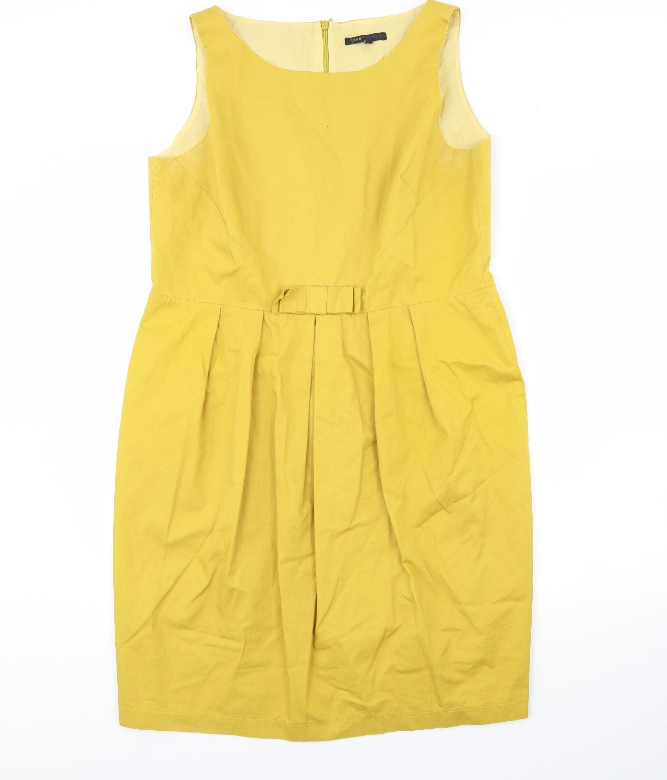 NEXT Womens Yellow   Pencil Dress  Size 18