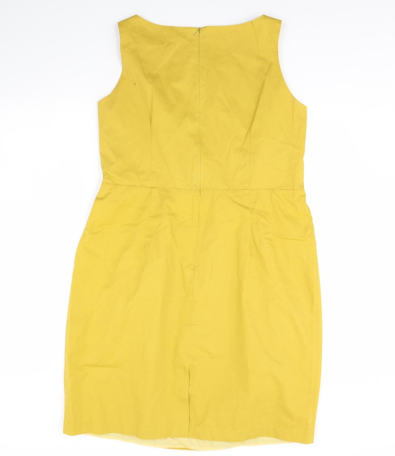 NEXT Womens Yellow   Pencil Dress  Size 18