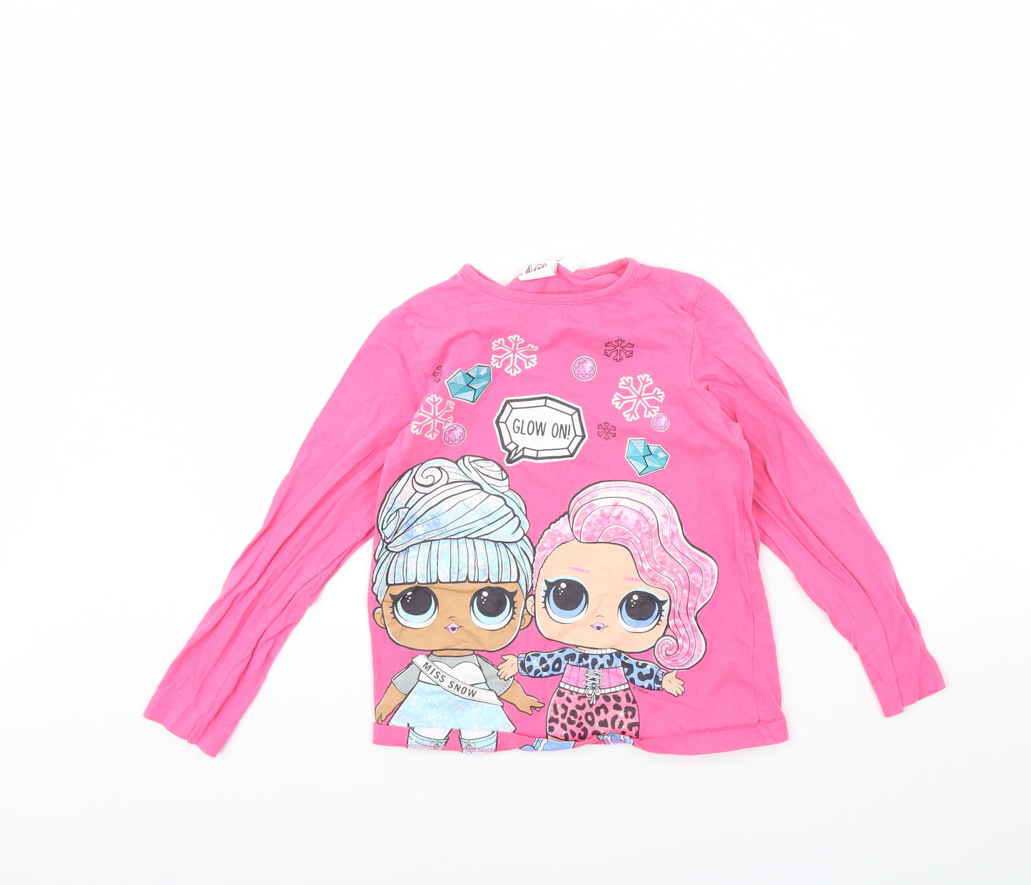 Primark Girls Pink   Basic T-Shirt Size 9 Years  - LOL