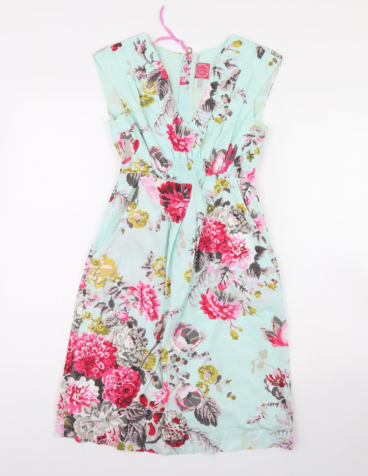 Joules Womens Green Floral  Fit & Flare  Size 8