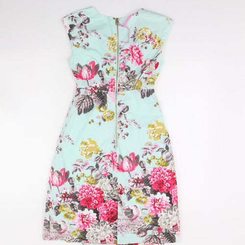 Joules Womens Green Floral  Fit & Flare  Size 8