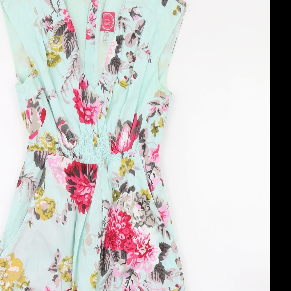Joules Womens Green Floral  Fit & Flare  Size 8