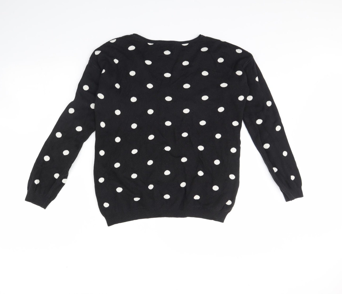 NEXT Womens Black Polka Dot  Pullover Jumper Size 10
