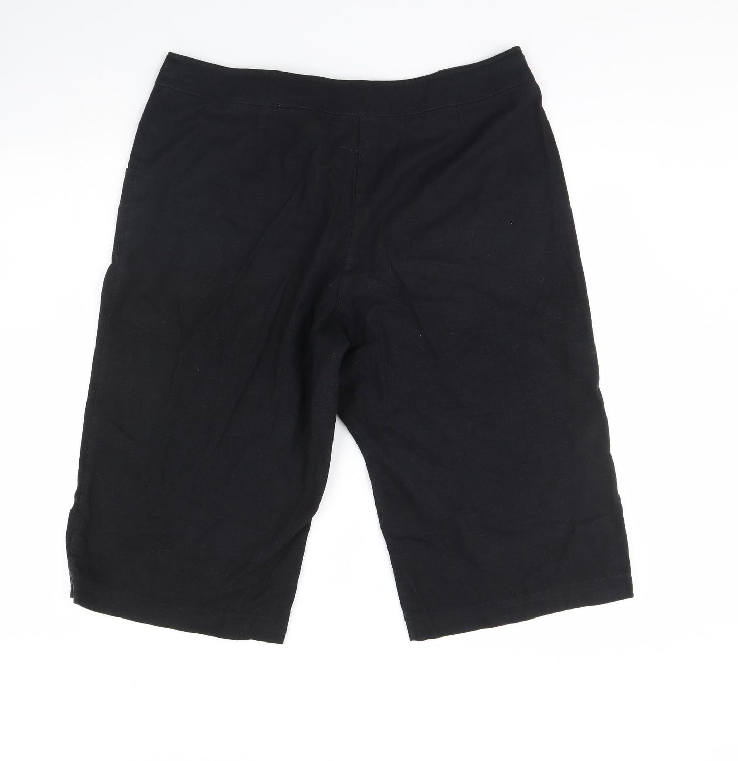 M&s Womens Black   Mom Shorts Size 20