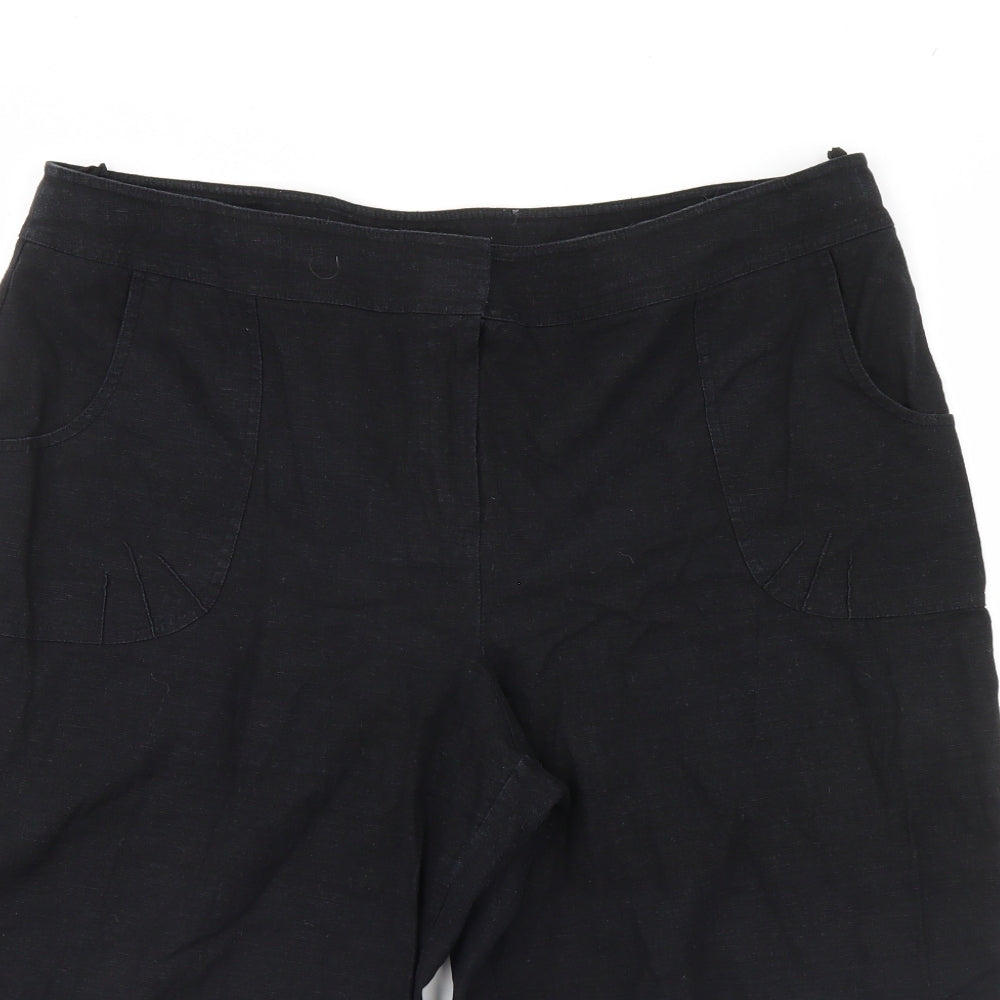 M&s Womens Black   Mom Shorts Size 20