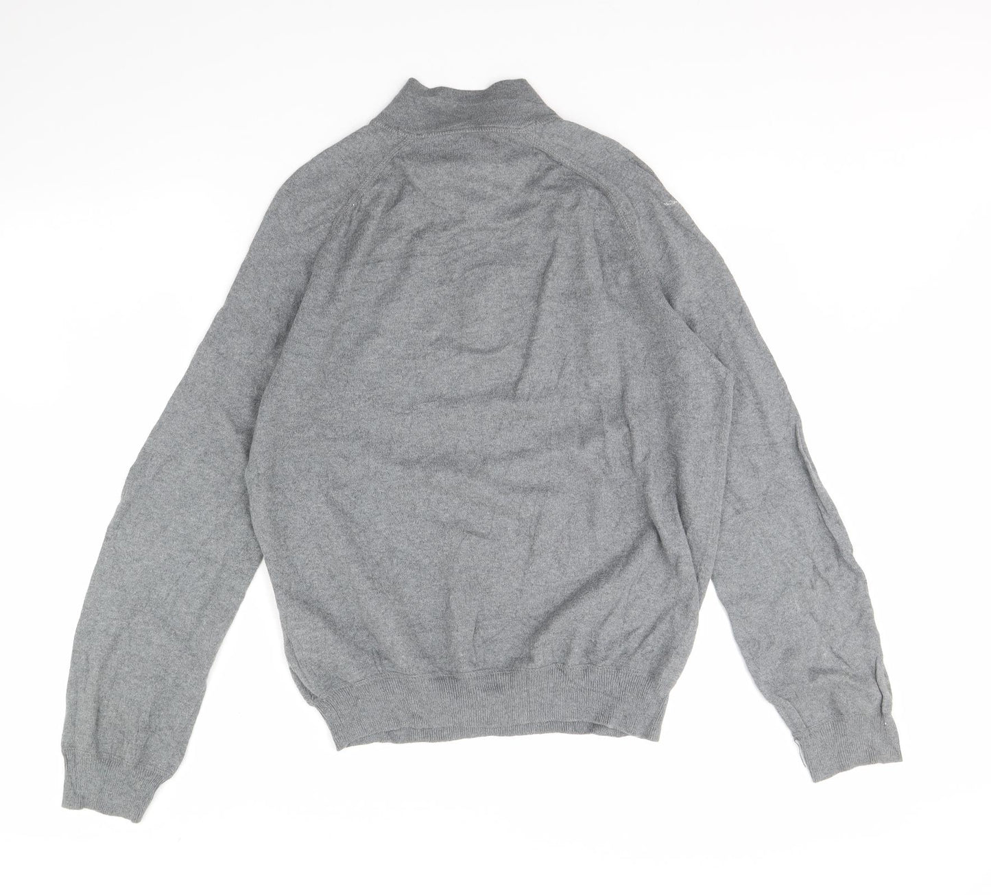 M&s Mens Grey   Henley Jumper Size L