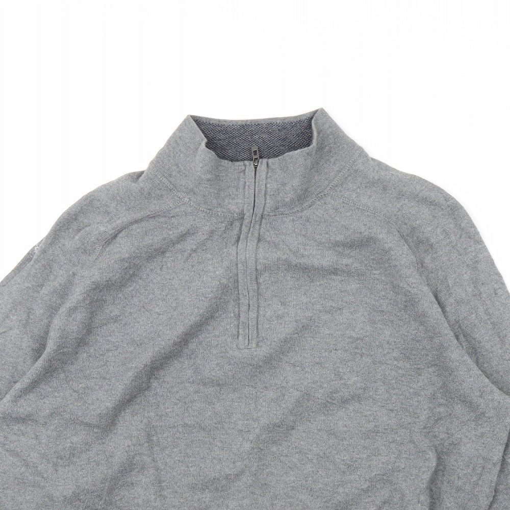 M&s Mens Grey   Henley Jumper Size L
