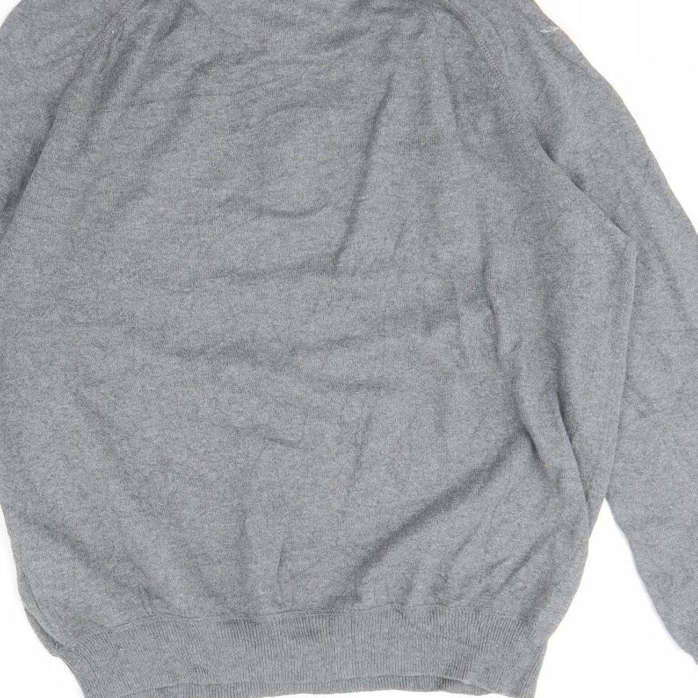 M&s Mens Grey   Henley Jumper Size L