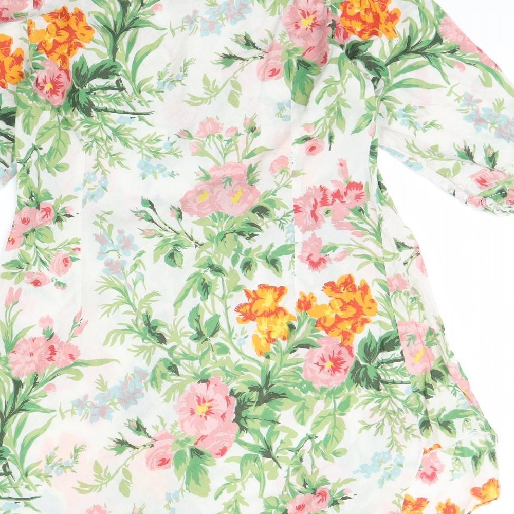 One season Womens White Floral  Kaftan  Size S
