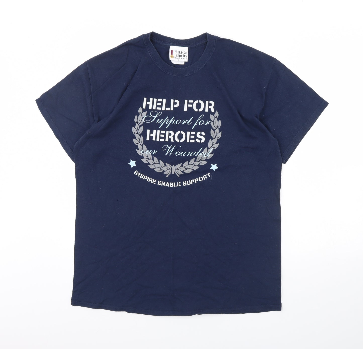 Help For Heroes Mens Blue    T-Shirt Size L  - Help for heroes