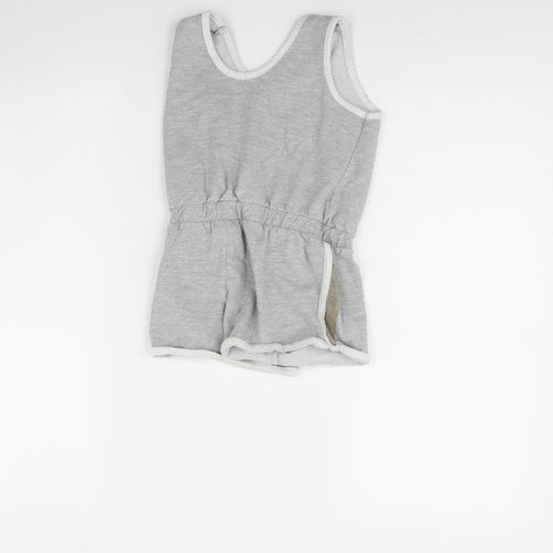 pep & Co Girls Grey   Playsuit One-Piece Size 7 Years