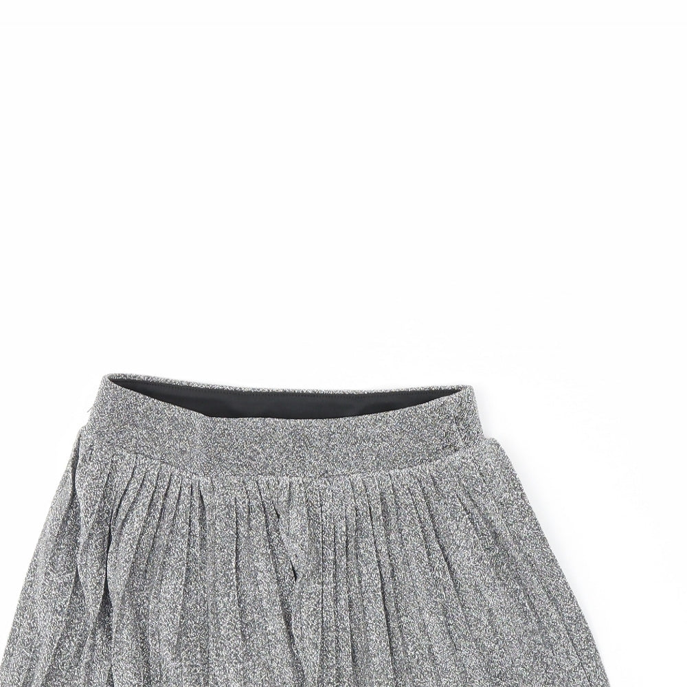 Primark Girls Silver   Mini Skirt Size 9 Years